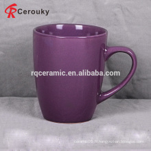 Tasse à café en grès cérame violet 12 oz